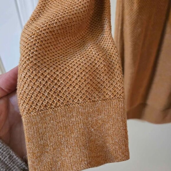 Old Navy V-Neck Spice Orange Textured Knit Long Sleeve Tunic Top Size Large - Picture 6 of 11